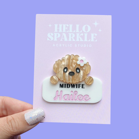 Puppy Name Badge